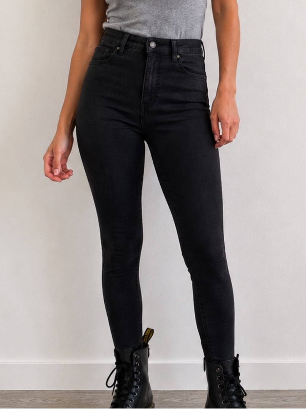 American Eagle Black Super Hi Rise Jegging 6